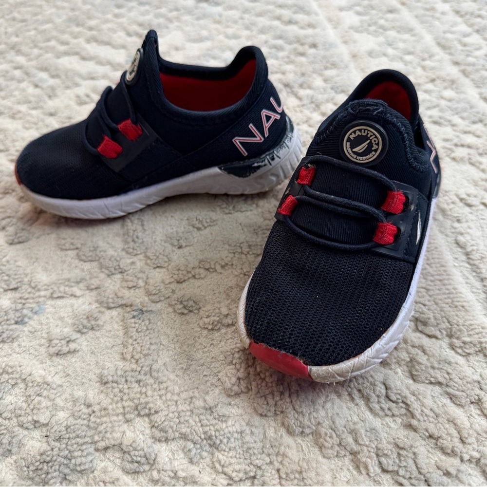 Nautica Kids' Black and Red Sneakers